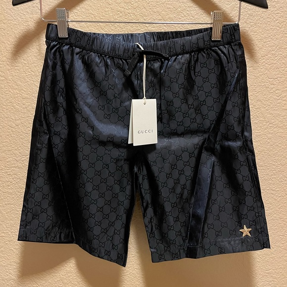 Gucci Bottoms New Gucci Gg Logo Kids Boys Swim Trunks Shorts Size 2